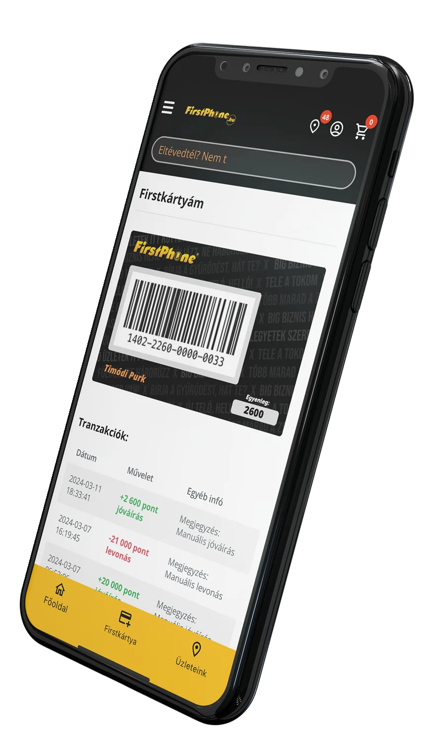 FirstApp – zbieranie bodov