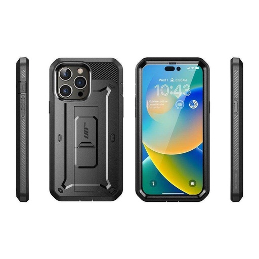 Apple iPhone 14 Pro Supcase Unicorn beetle odolný zadný kryt s predným panelom (Čierny)