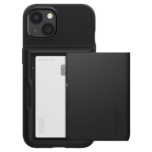 Apple iPhone 13 Spigen slim armor CS odolný proti nárazu zadný kryt (Čierny)