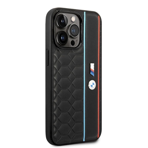Apple iPhone 14 Pro BMW M Hexagon vzorovaný puzdro (Čierny) - BMHCP14L22PGVK