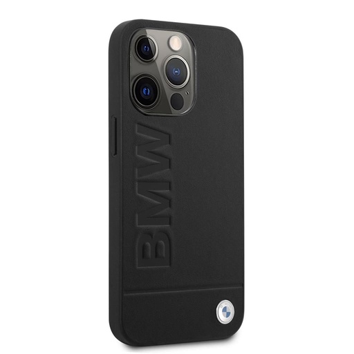 Apple iPhone 14 Pro BMW Leather Hot Stamp puzdro (Čierny) - BMHCP14LSLLBK