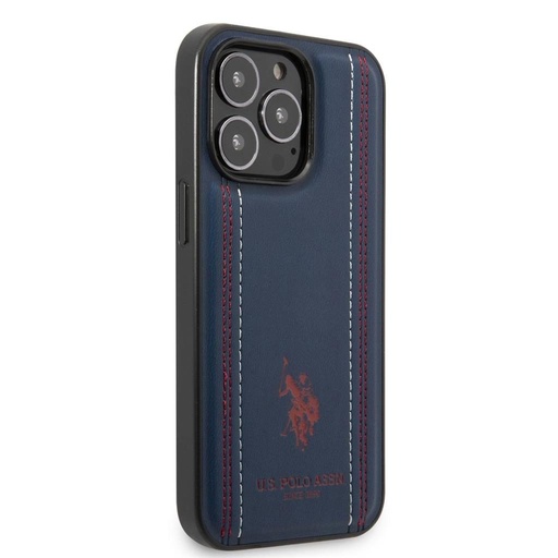 Apple iPhone 14 Pro U.S. Polo Stitched Lines zadný kryt (Modrý) - USHCP14LPFAV
