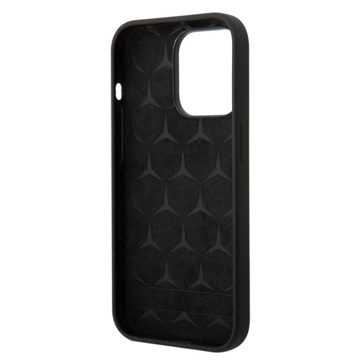 Apple iPhone 14 Pro Mercedes liquid silicone zadný kryt (Čierny)
