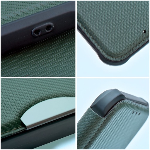 Apple iPhone 11 Razor magnetický odolný proti nárazu knižkové puzdro (Zelený)