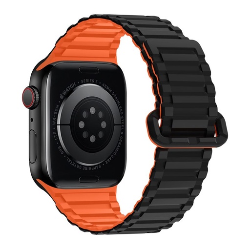 Apple Watch 38 / 40 / 41 mm Hoco WA06 flexibilný magnetický silikónový remienok čierny