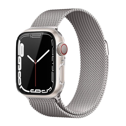 Apple Watch 7/Watch 8 41mm Hoco WS3 Shadow puzdro vstavaný so ochranným sklom (Priehľadný)