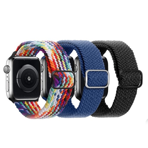 Apple Watch 42 / 44 / 45 / 49 mm Hoco WA05 Jane Eyre nylon remienok dúha