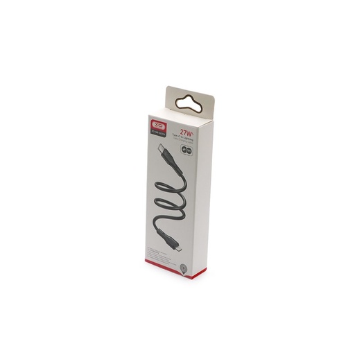 XO NBQ231A Rock Series USB-C–Lightning dátový kábel (Čierny) – 27W