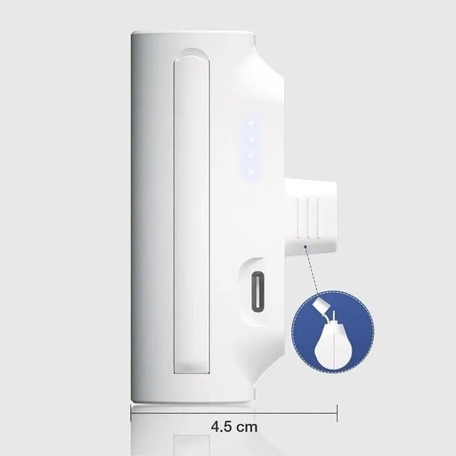 HOCO J106 5000 mAh s kapacitou kompaktný powerbanka, type-c s konektorom, so stojanom biely