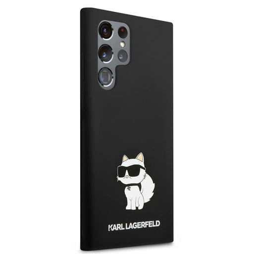 Samsung Galaxy S23 Ultra Čierny Karl Lagerfeld Liquid Silicone Choupette NFT puzdro (Čierny) – KLHCS23LSNCHBCK