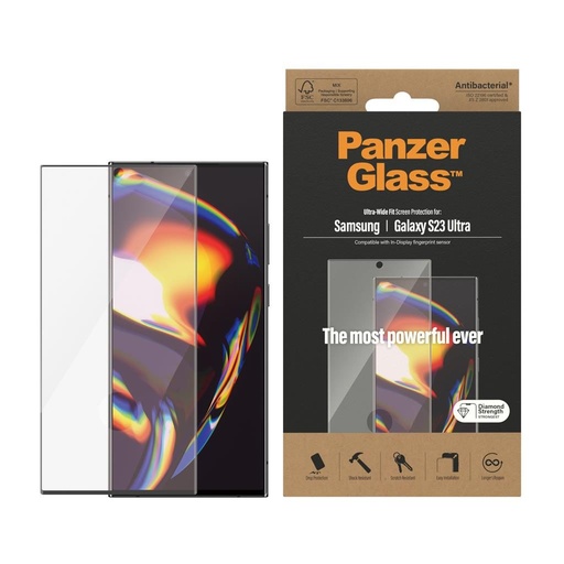 Samsung Galaxy S23 Ultra PanzerGlass ultra wide fit prémiový ochranné sklo priehľadný