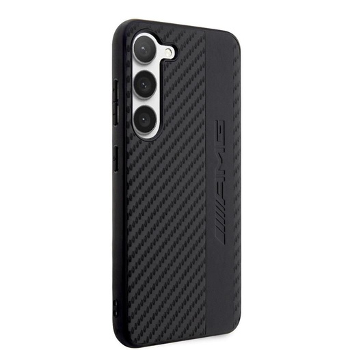 Samsung Galaxy S23 Plus AMG karbónový stripe vzorovaný silikónový zadný kryt AMHCS23MBLSCA (Čierny)