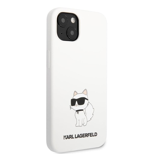 Apple iPhone 13 Karl Lagerfeld Liquid Silicone Choupette NFT puzdro (Biely) – KLHCP13MSNCHBCH