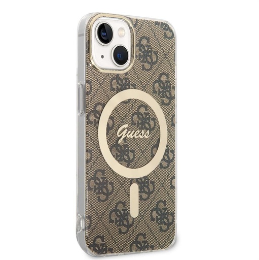 Apple iPhone 13 Guess 4G IML MagSafe puzdro (Hnedý) - GUHMP13MH4STW