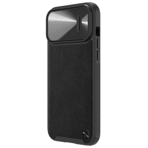 Apple iPhone 14 Pro Nillkin CamShield Leather S MagSafe zadný kryt (Čierny)