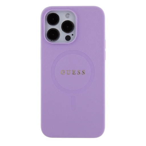 Apple iPhone 15 Pro Max Guess PU Saffiano MagSafe puzdro (Fialový) - GUHMP15XPSAHMCU