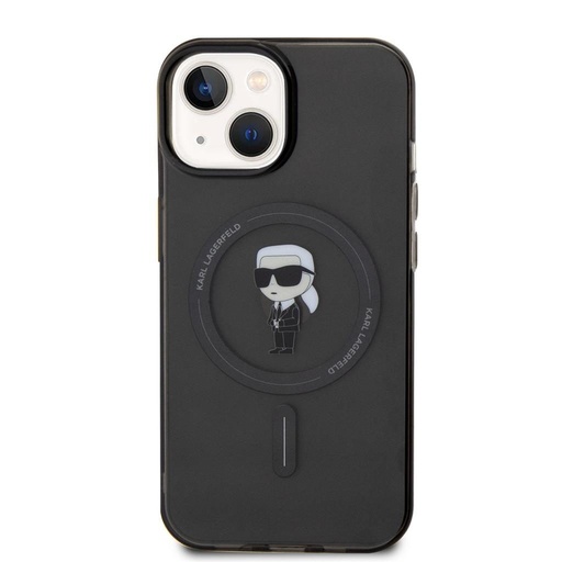 Apple iPhone 15 Karl Lagerfeld IML Ikonický MagSafe puzdro (Čierny) – KLHMP15SHFCKNOK
