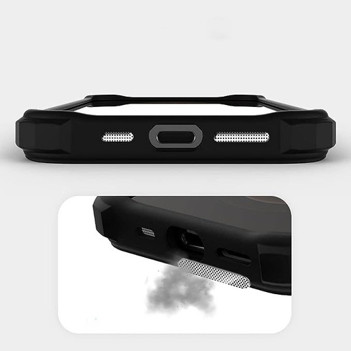 Apple iPhone 15 Pro MOLAN CANO HN7 Magsafe odolný zadný kryt (Čierny)