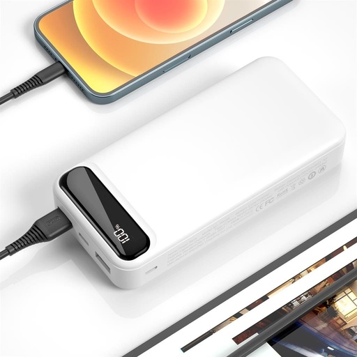 XO PR136 power bank 20000 mAh (Biely)