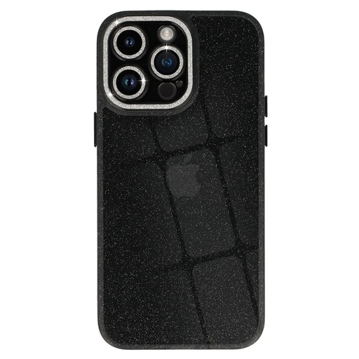 Apple iPhone 13 Pro Max liquid glitter camera zadný kryt (Čierny)