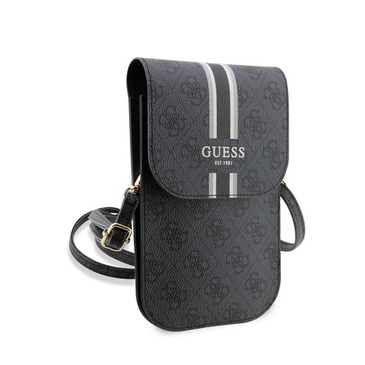 Guess 4G Printed Stripe Phone Bag (Čierny) - GUWBP4RPSK