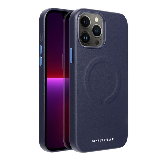 Apple iPhone 13 Pro Max Roar Leather magsafe zadný kryt (Modrý)