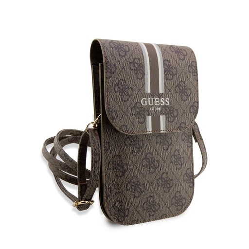 Guess 4G Printed Stripe Phone Bag (Hnedý) - GUWBP4RPSW