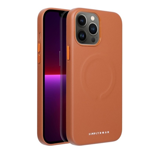 Apple iPhone 13 Pro Max Roar Leather magsafe zadný kryt (Hnedý)