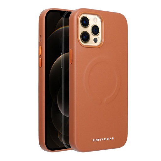 Apple iPhone 12 Pro Max Roar Leather magsafe zadný kryt (hnedý)