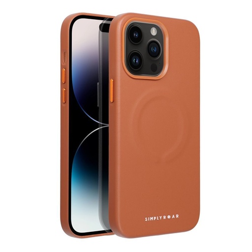 Apple iPhone 14 Pro Max Roar Leather magsafe zadný kryt (Hnedý)