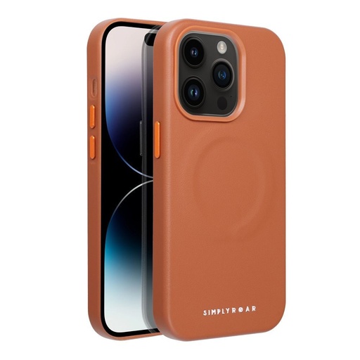 Apple iPhone 14 Pro Roar Leather magsafe zadný kryt (Hnedý)