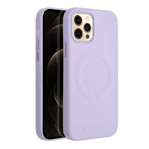 Apple iPhone 12 Pro Roar Leather magsafe zadný kryt (Fialový)