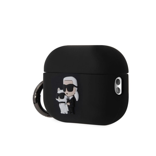 Karl Lagerfeld 3D Logo NFT Karl and Choupette Silicone puzdro AirPods Pro 2 (Čierny) - KLAP2RUNKC
