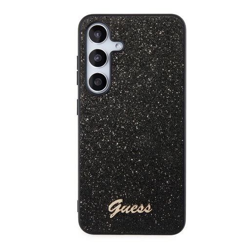 Samsung Galaxy S24+ Guess Glitter Flakes Metal Logo puzdro (Čierny) - GUHCS24MHGGSHK