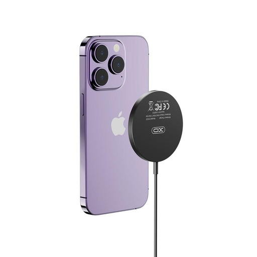 XO CX022 bezdrôtový nabíjačka, max 15W s výkonom čierno-biely