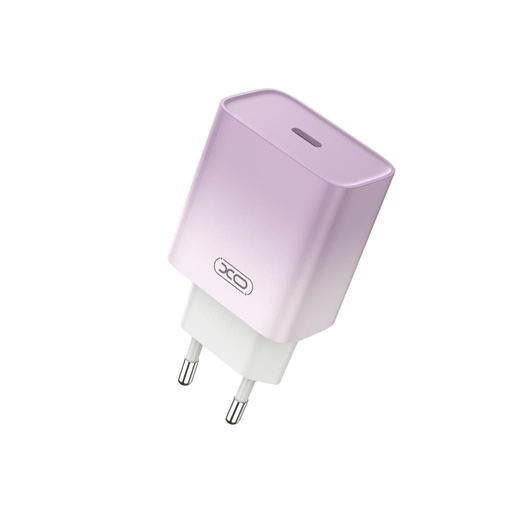 XO CE18 PD 30W rýchlonabíjačka (Fialový) – USB-C konektor