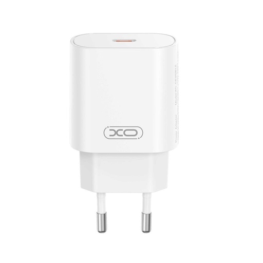 XO CE25 PD 25W rýchlonabíjačka (Biely) – USB-C konektor, Lightning s káblom