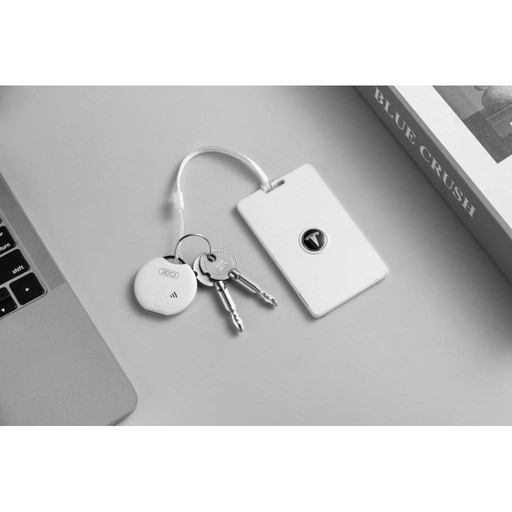 XO LP01 Bluetooth sledovač (Biely) – obojsmerný vyhľadávanie, Apple a Android k zariadeniam