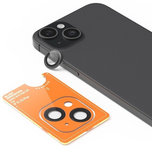 Apple iPhone 15 / 15 Plus BLUEO metal frame ochrana kamery (Čierny)