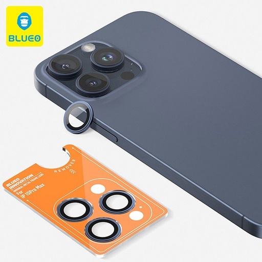 Apple iPhone 15 Pro BLUEO metal frame kamera ochranný modrý