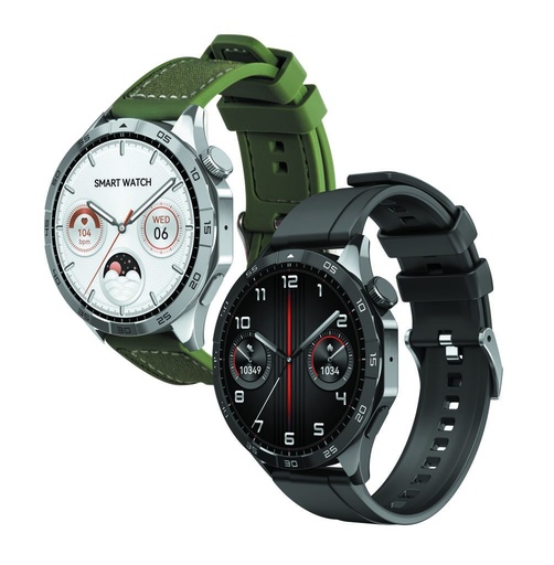 XO Watch 4 AMOLED inteligentné hodinky (Čierny) – športové hodinky, prijatie hovoru, farebný displej