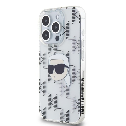 Apple iPhone 15 Pro Max Karl Lagerfeld IML Electroplated Karl Head puzdro (Priehľadný) – KLHCP15XHKLPKHT