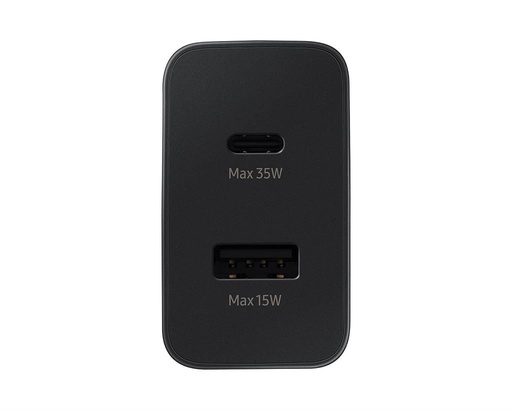 Samsung dvojitý portos USB-C / USB-A sieťový nabíjačka 35W (Čierny) – ECO balenie