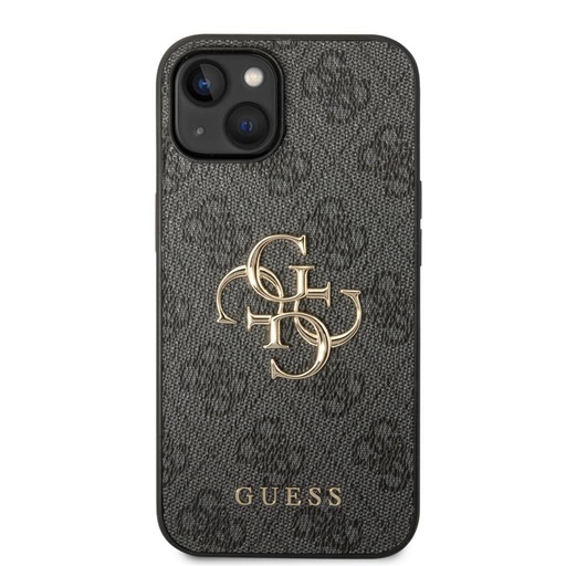 Apple iPhone 15 Guess PU 4G Metal Logo puzdro (Sivý) - GUHCP15S4GMGGR