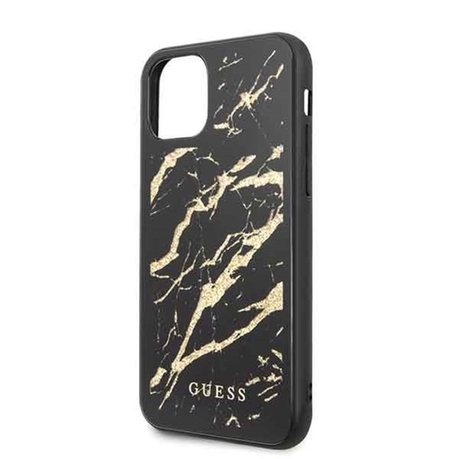 Apple iPhone 11 Pro Guess Zlatý Glitter Marble puzdro (Čierny) - GUHCN58MGGBK