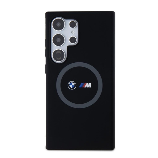 Samsung Galaxy S24 Ultra BMW M Printed Round MagSafe silikónový puzdro (Čierny) - BMHMS24L23SROK