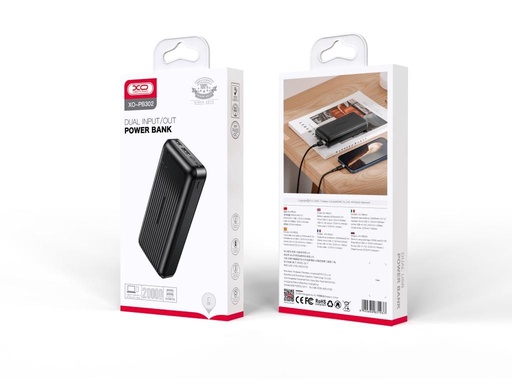XO PB302 power bank 20000 mAh (Čierny) – digitálny displej