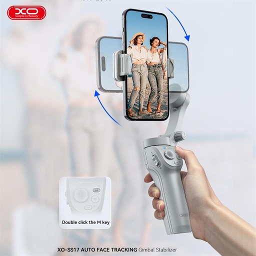 XO SS17 inteligentný trojosový selfie tyč – sledovanie tváre, proti chveniu, ovládanie gestami
