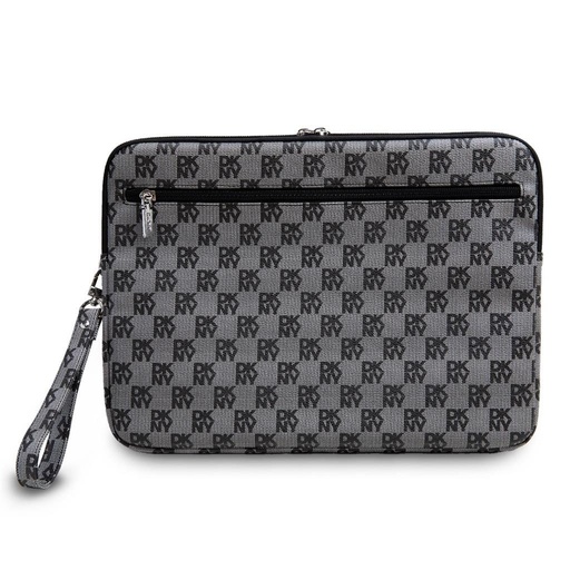 DKNY PU Leather Checkered Pattern and Stripe Laptop puzdro 15" - 16" (Čierny - DKCS16PVSHLK)
