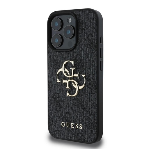 Apple iPhone 16 Pro Guess PU 4G Metal Logo puzdro (Sivý) - GUHCP16L4GMGGR